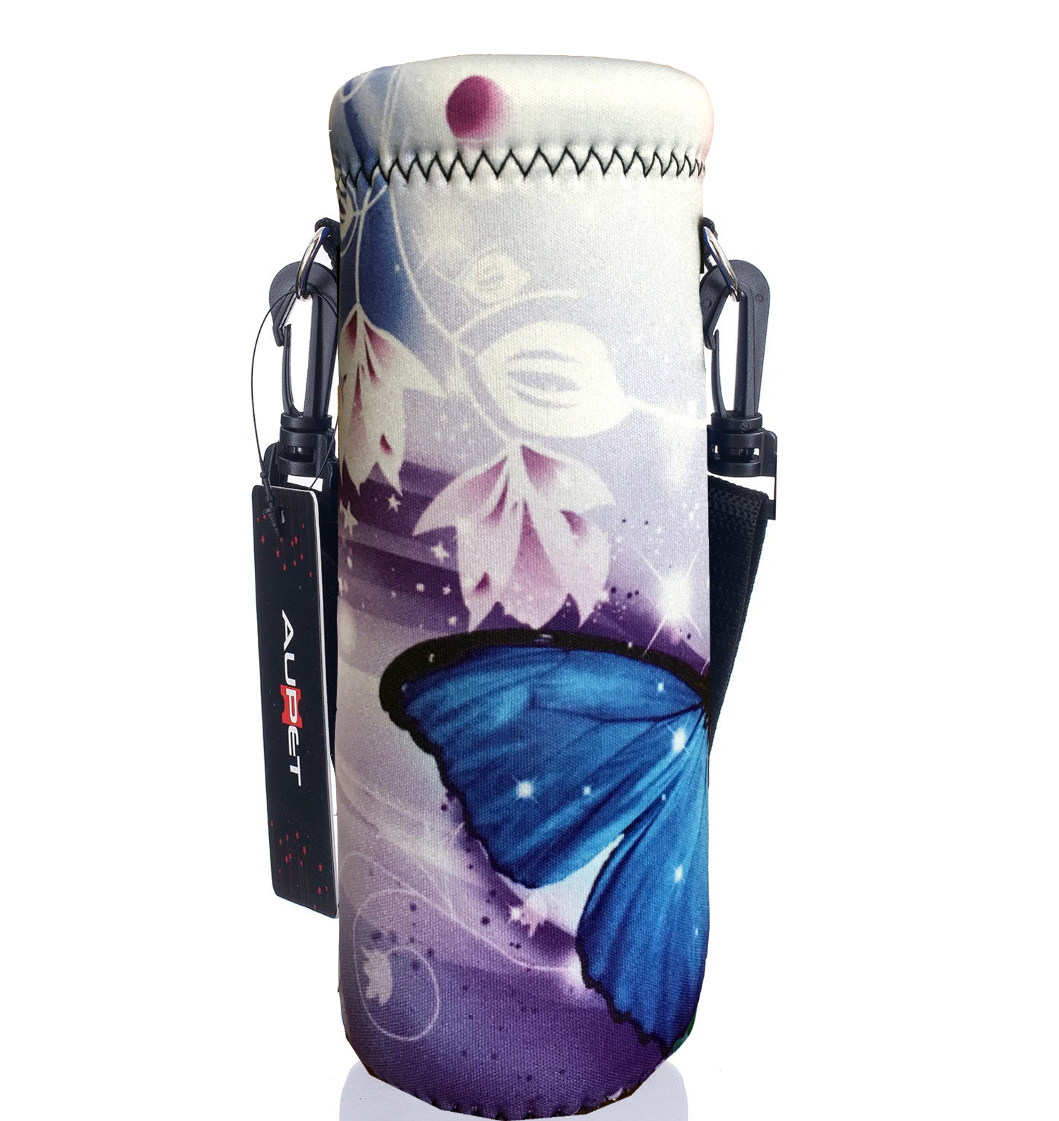 AUPET Water Bottle Carrier,Insulated Neoprene Water bottle Holder Bag Case Pouch Cover 500ML Adjustable Shoulder Strap, Great fo