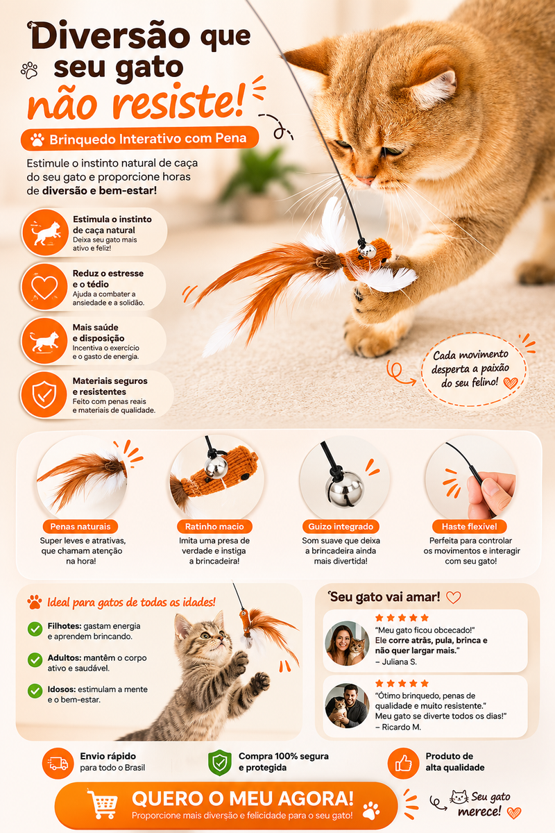 Varinha interativa para gatos