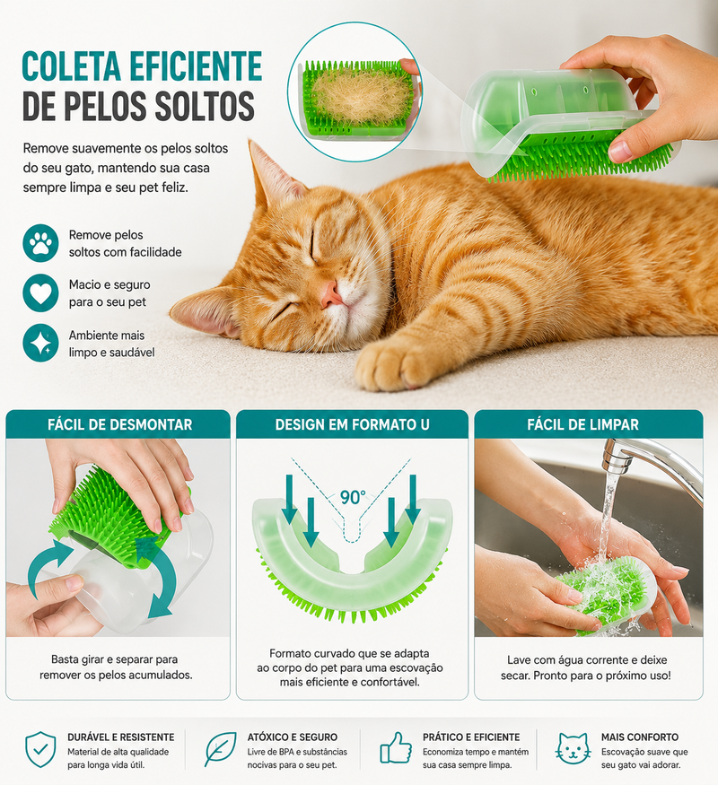 Massageador de paredes para gatos